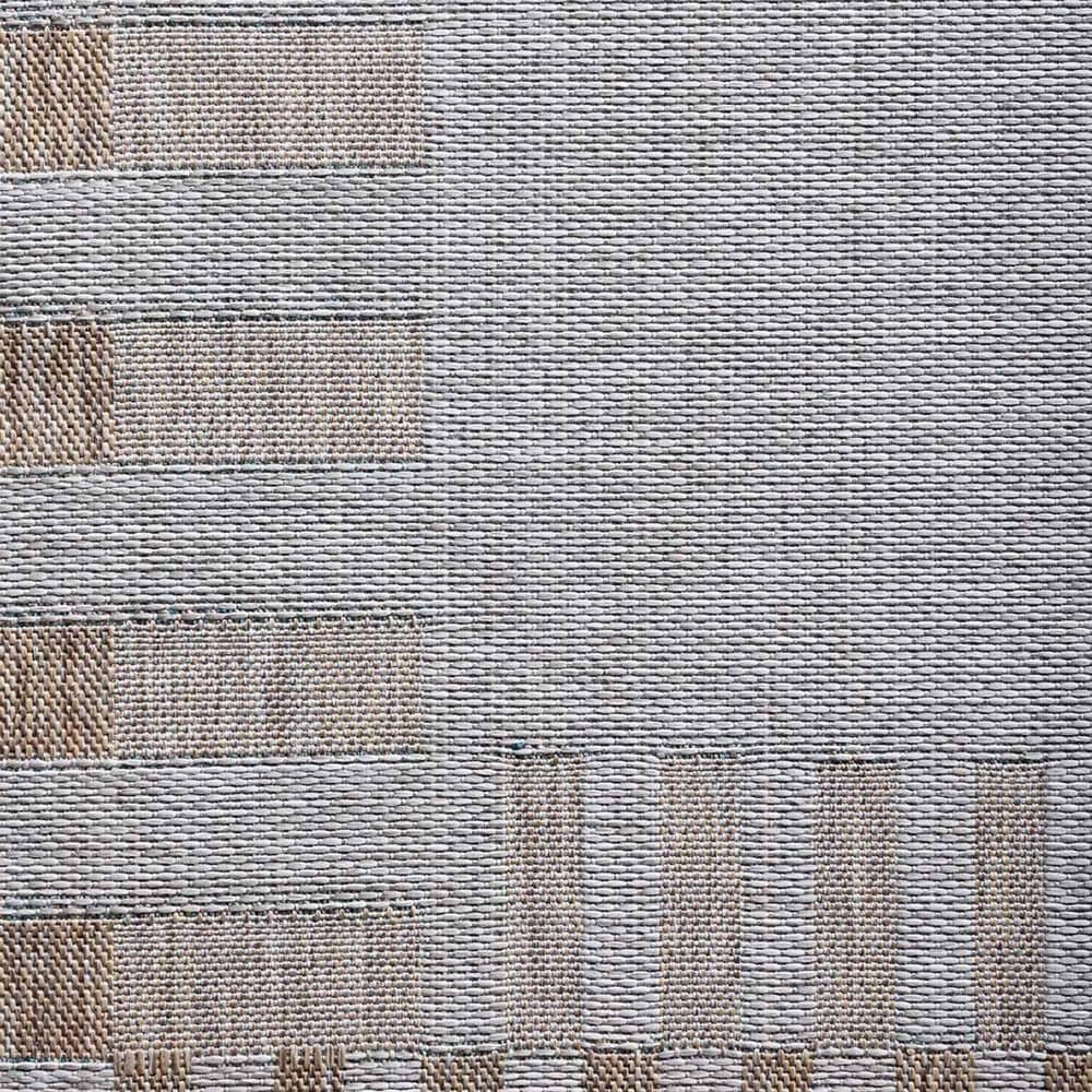 Amber Lewis x Loloi Topanga Silver and Natural 6&#39;7&quot; x 9&#39;4&quot; Indoor/Outdoor Area Rug, , large