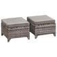 Sunwell Garden Patio Ottoman in Gray (Set of 2), , large