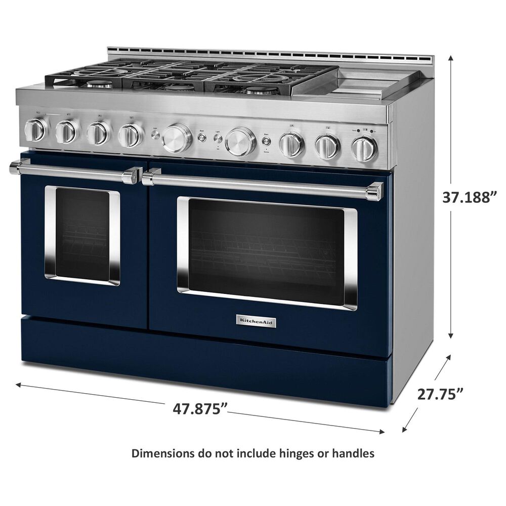 KitchenAid 6.3 Cu. Ft. Freestanding Gas Range with Griddle in Ink Blue, , large