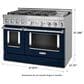 KitchenAid 6.3 Cu. Ft. Freestanding Gas Range with Griddle in Ink Blue, , large