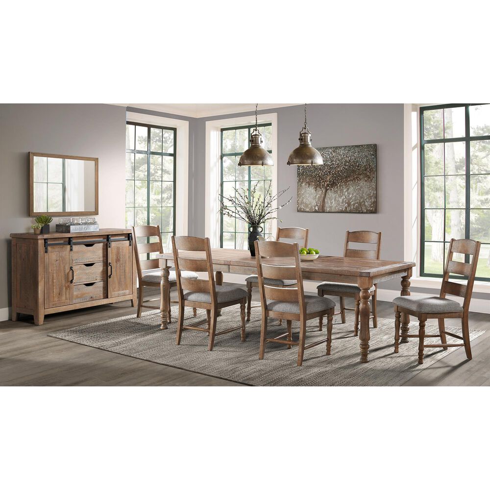Hawthorne Furniture Highland 7-Piece Rectangular Dining Set in Rustic Sandwash, , large