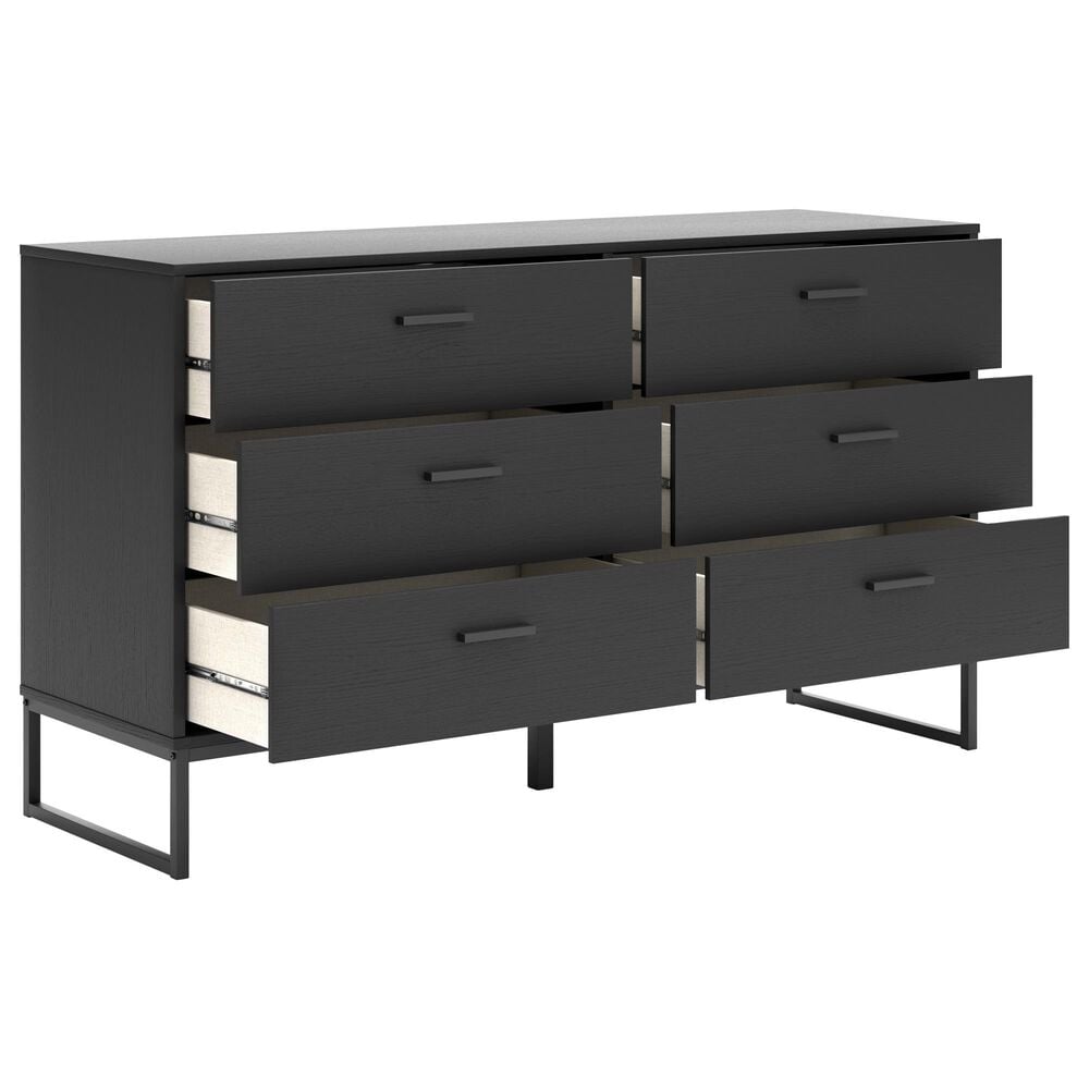Ashley Socalle 6-Drawer Dresser in Matte Black, , large
