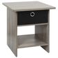 HOMLUX 1-Drawer Modern Nightstand with Open Shelf in French Oak Grey, , large