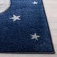 Safavieh Carousel Animals 5"3" x 7"6" Navy and Grey Kids Area Rug, , large
