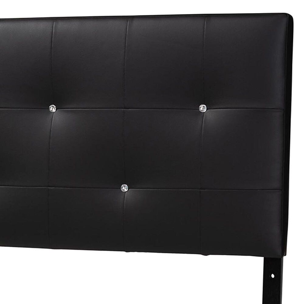 Baxton Studio Dalini Queen Panel Headboard in Black, , large