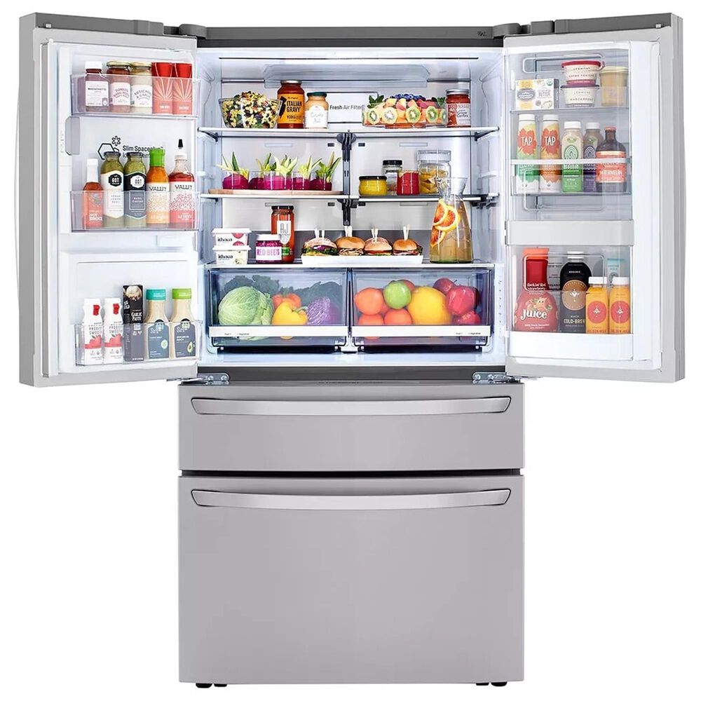 LG 2-Piece Kitchen Package with 30 Cu. Ft. Smart Wi-Fi Enabled Refrigerator and Pocket Handle Dishwasher in Stainless Steel, , large