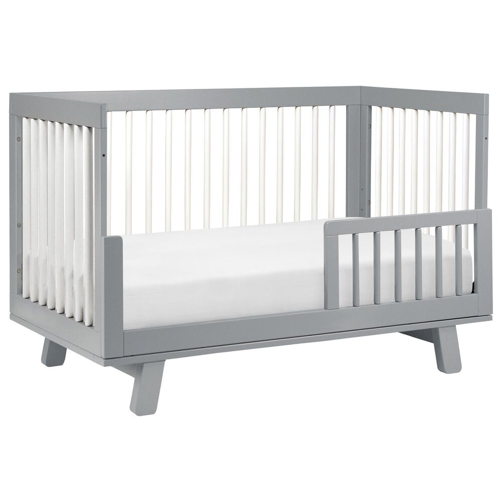 Babyletto Hudson 2 Piece Nursery Set in Grey and White, , large