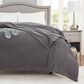 Hampton Park Electric Micro Fleece Heated Full Blanket in Grey, , large