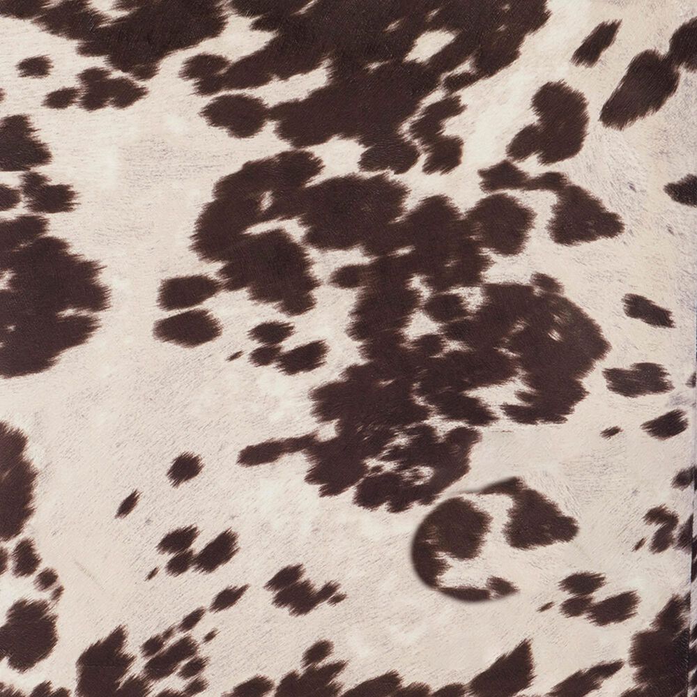 Linon Home Decor Draper Office Chair with Brown and White Cow Cushion in Walnut, , large