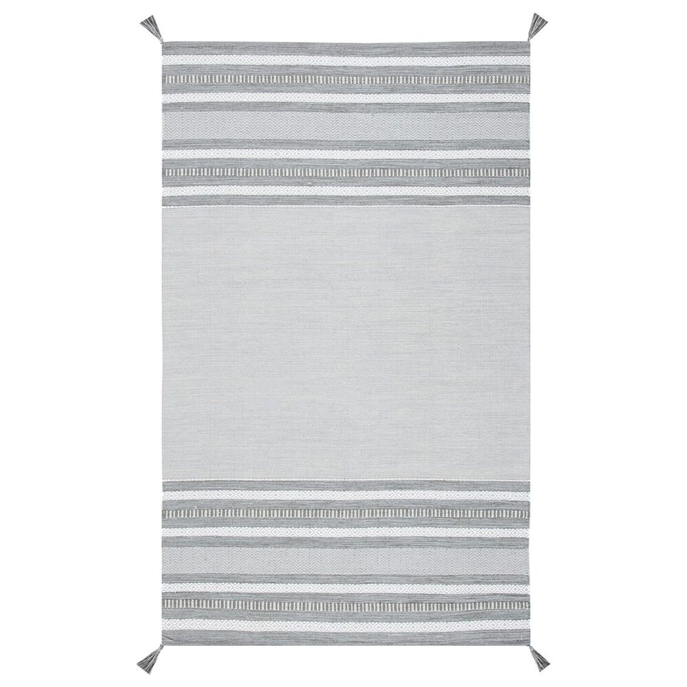 Safavieh Montauk MTK214F 5" x 8" Grey and Ivory Area Rug, , large