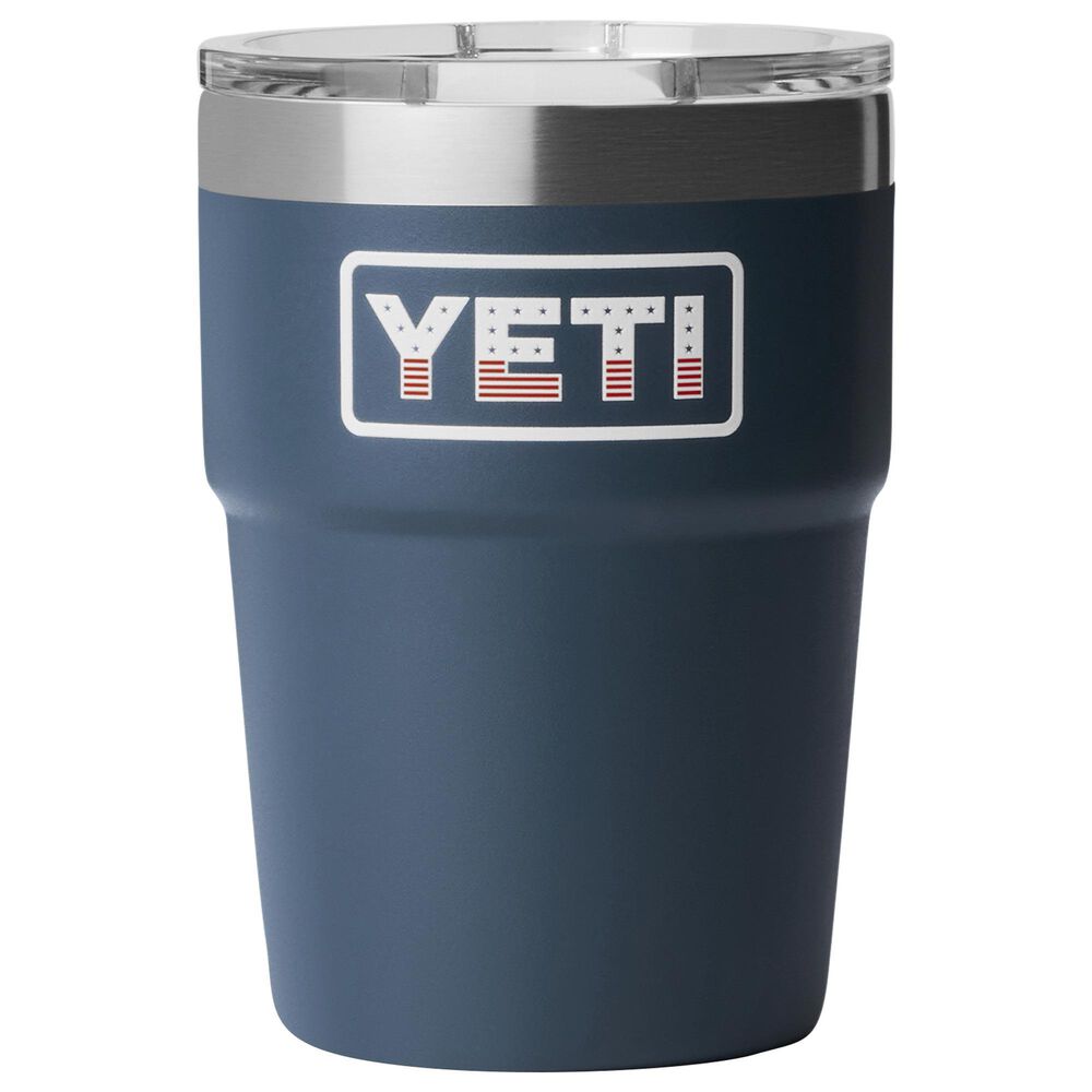 YETI Rambler 16 Oz Stackable Cup with MagSlider Lid in Navy and Badge, , large