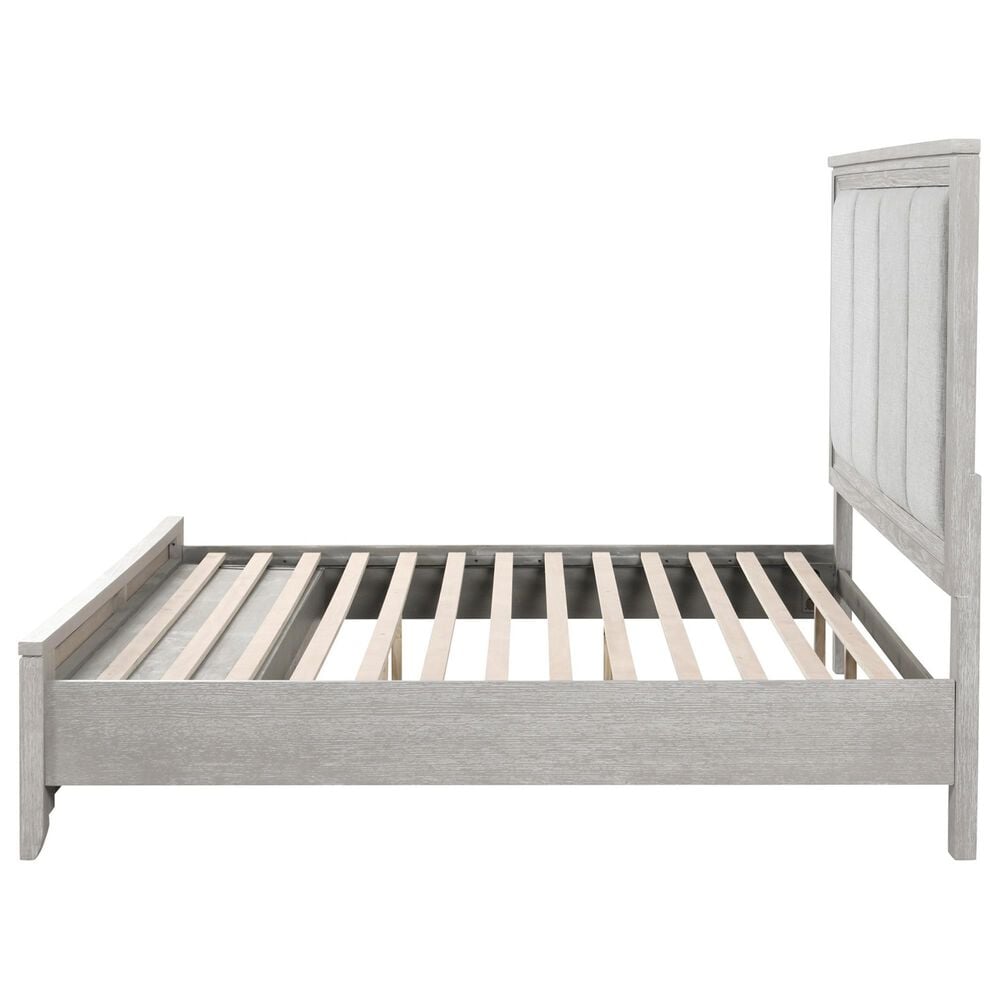 New Heritage Design Fiona Queen King Storage Bed in Mist Gray, , large