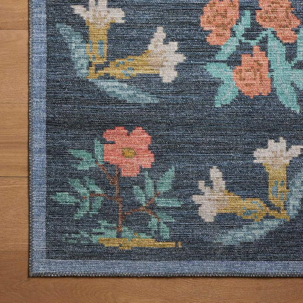 Rifle Paper Co. x Loloi Rosa Hawthorne 2&#39; x 5&#39; Navy Runner, , large