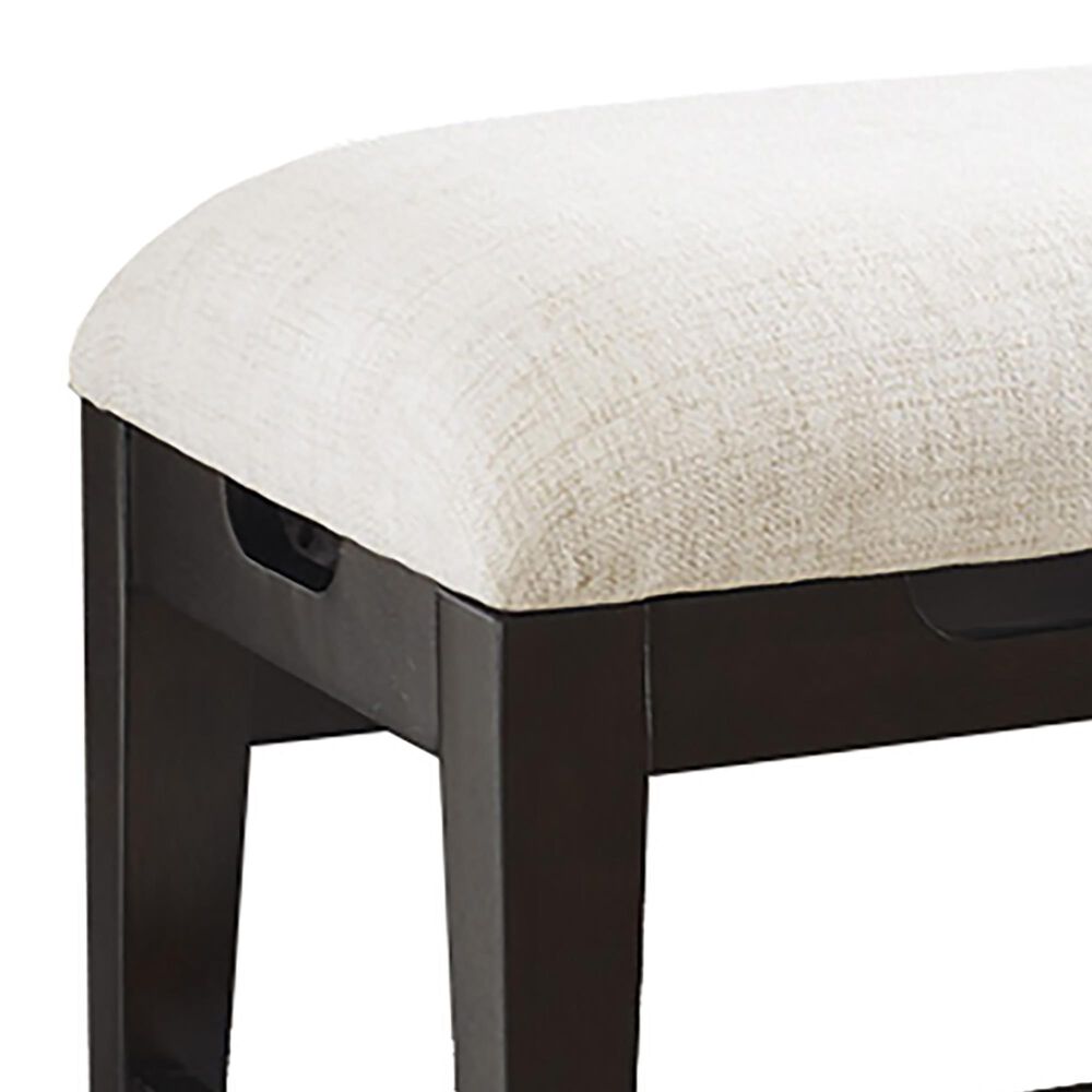 Riva Ridge Sutton Stool Benches in White and French Roast, , large