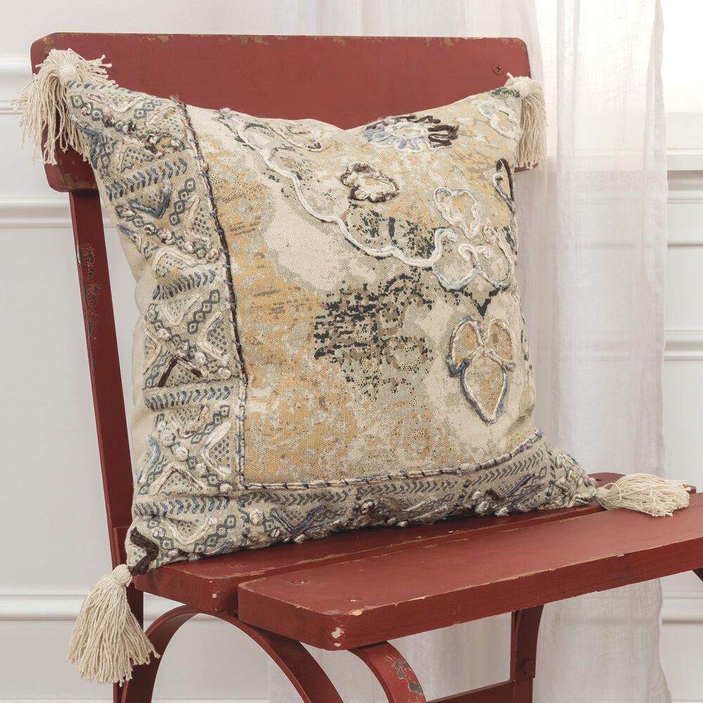 Rizzy Home Abstract 20" Pillow Cover in Natural, , large