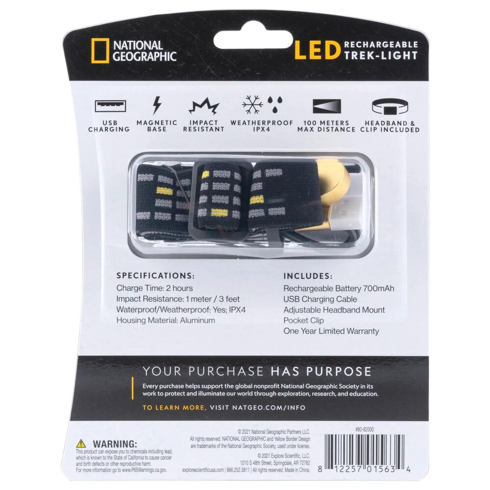 National Geographic LED Headlight Rechargeable, , large