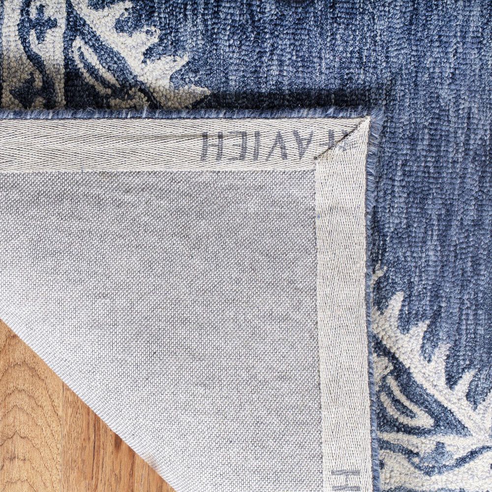 Safavieh Micro-Loop MLP605M 2&#39;3&quot; x 7&#39; Blue and Ivory Runner, , large