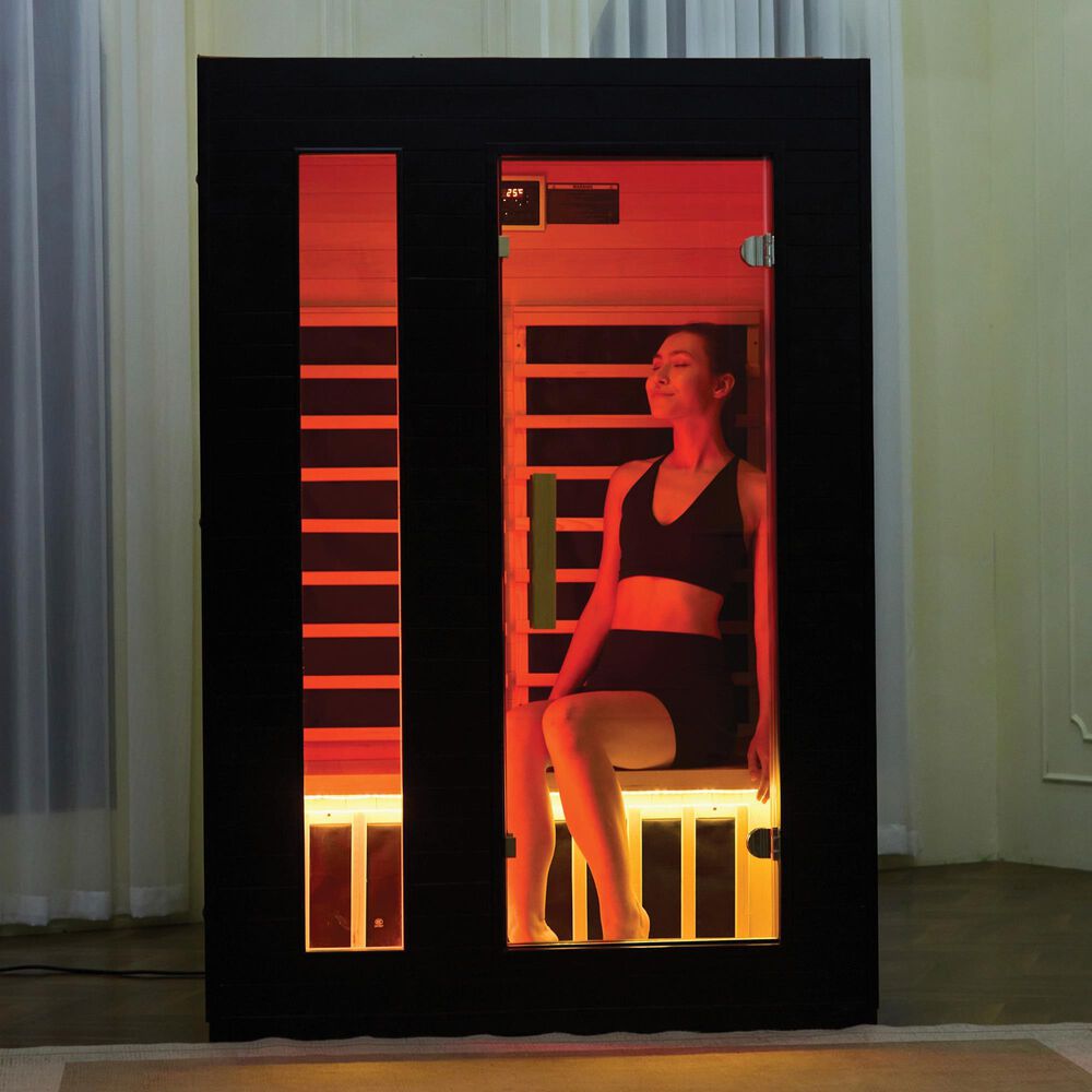 EZlife 2-Person Ultra-Low EMF Sauna in Charcoal Gray, , large