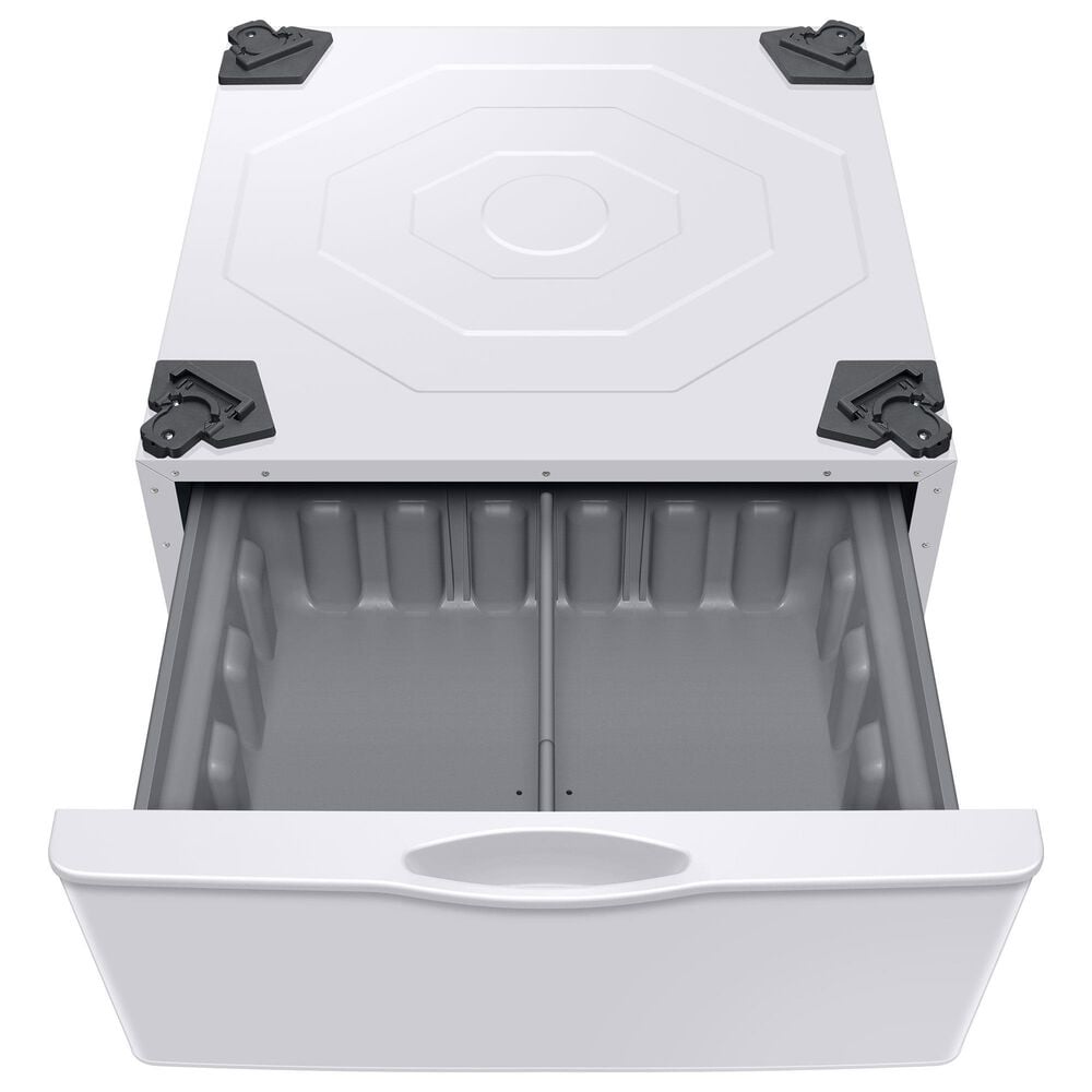 Samsung 4.5 Cu. Ft. Front Load Washer and 7.5 Cu. Ft. Gas Dryer Laundry Pair with Pedestal in White, , large