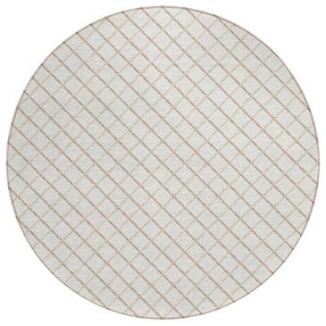 Dalyn Rug Company York 6" Round Ivory Indoor/Outdoor Area Rug, , large