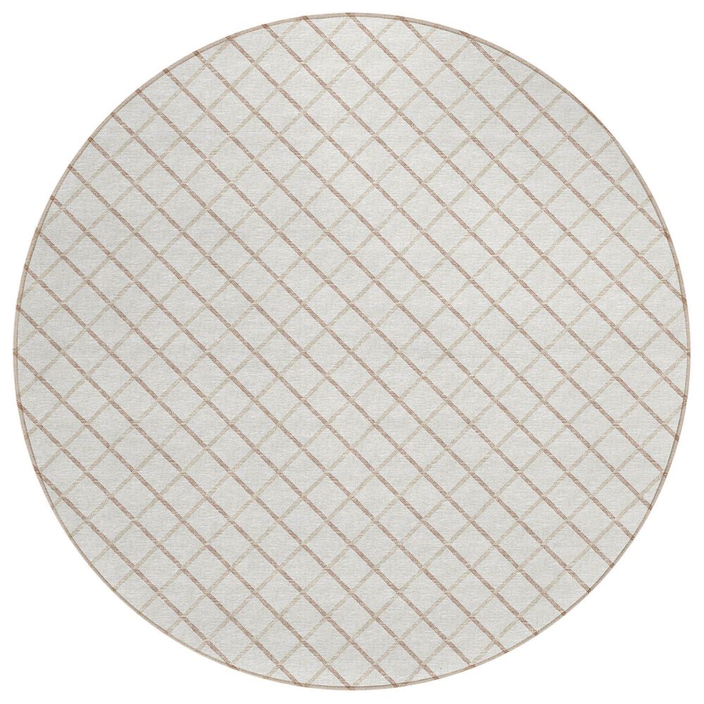 Dalyn Rug Company York 6" Round Ivory Indoor/Outdoor Area Rug, , large