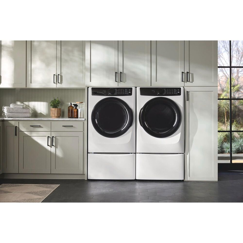 Electrolux 4.5 Cu. Ft. Front Load Washer and 8.0 Cu. Ft. Electric Dryer with Pedestal with Spacious Storage Drawer in Matte White, , large