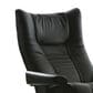 Stressless Large Chair and Ottoman in Paloma Black, , large