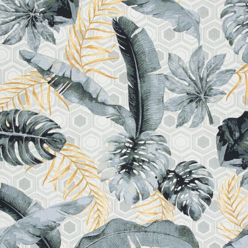 Safavieh Barbados Tropical Botanical 9&#39;10&quot; x 12&#39;5&quot; Grey and Gold Indoor/Outdoor Area Rug, , large