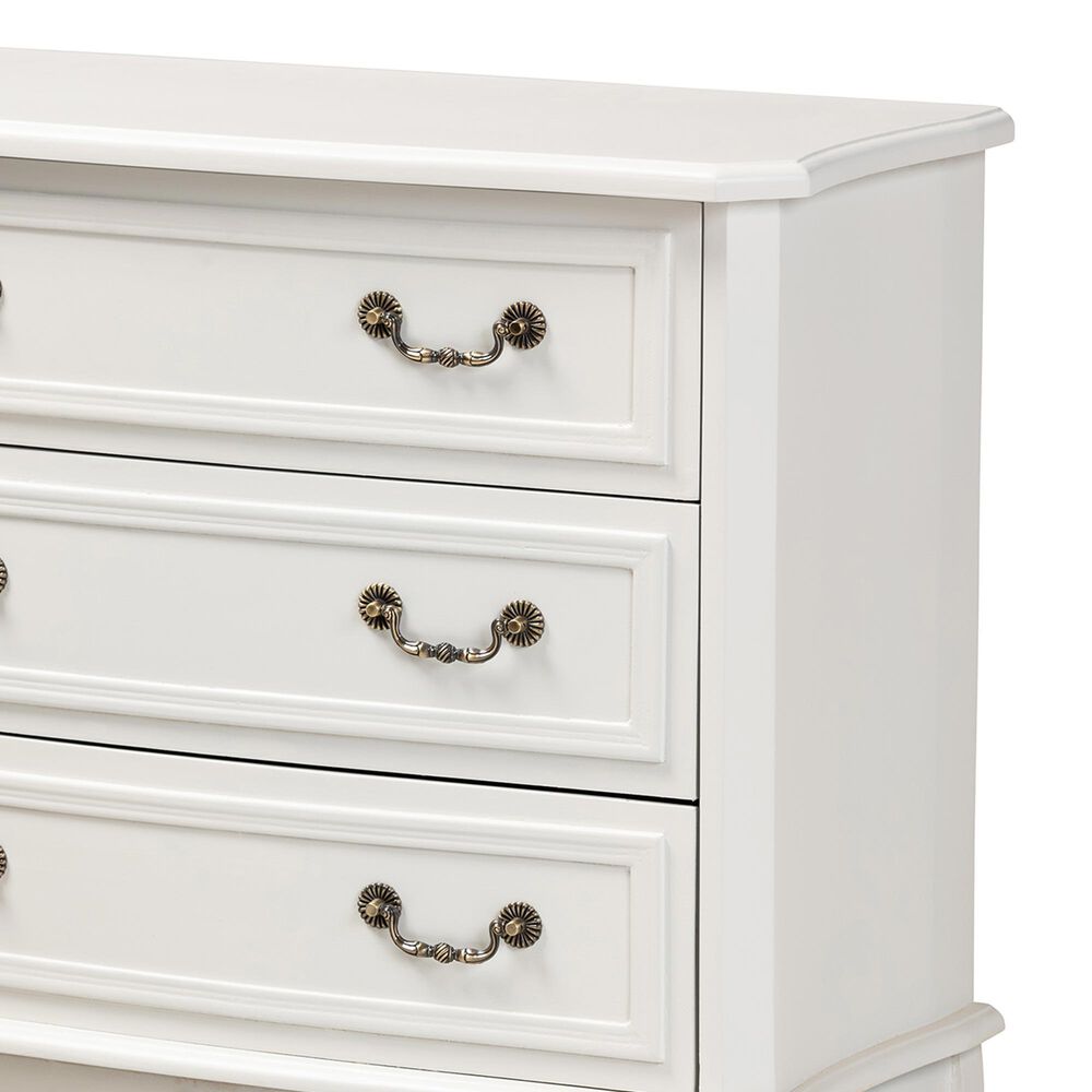 Baxton Studio Gabrielle 3-Drawer Storage Cabinet in White, , large
