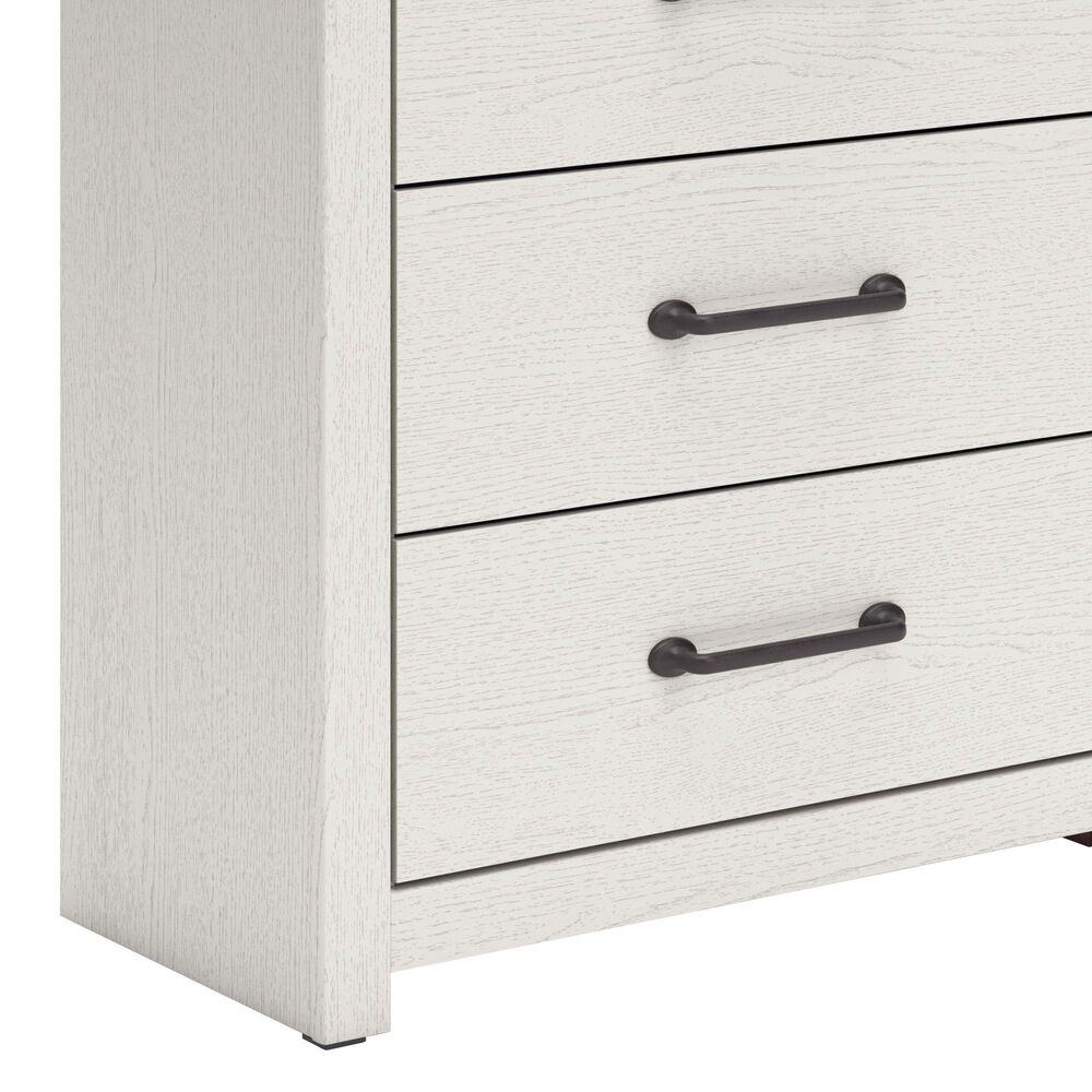 Ashley Linnocreek 4-Drawer Drawer Chest in White and Warm Brown, , large