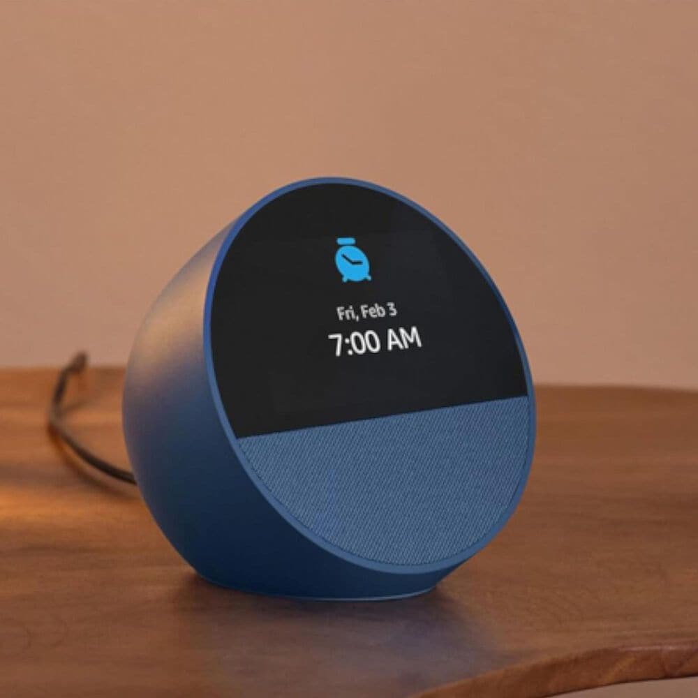Amazon Echo Spot &#40;2024 release&#41;, Smart alarm clock with vibrant sound + Alexa - Ocean Blue, , large