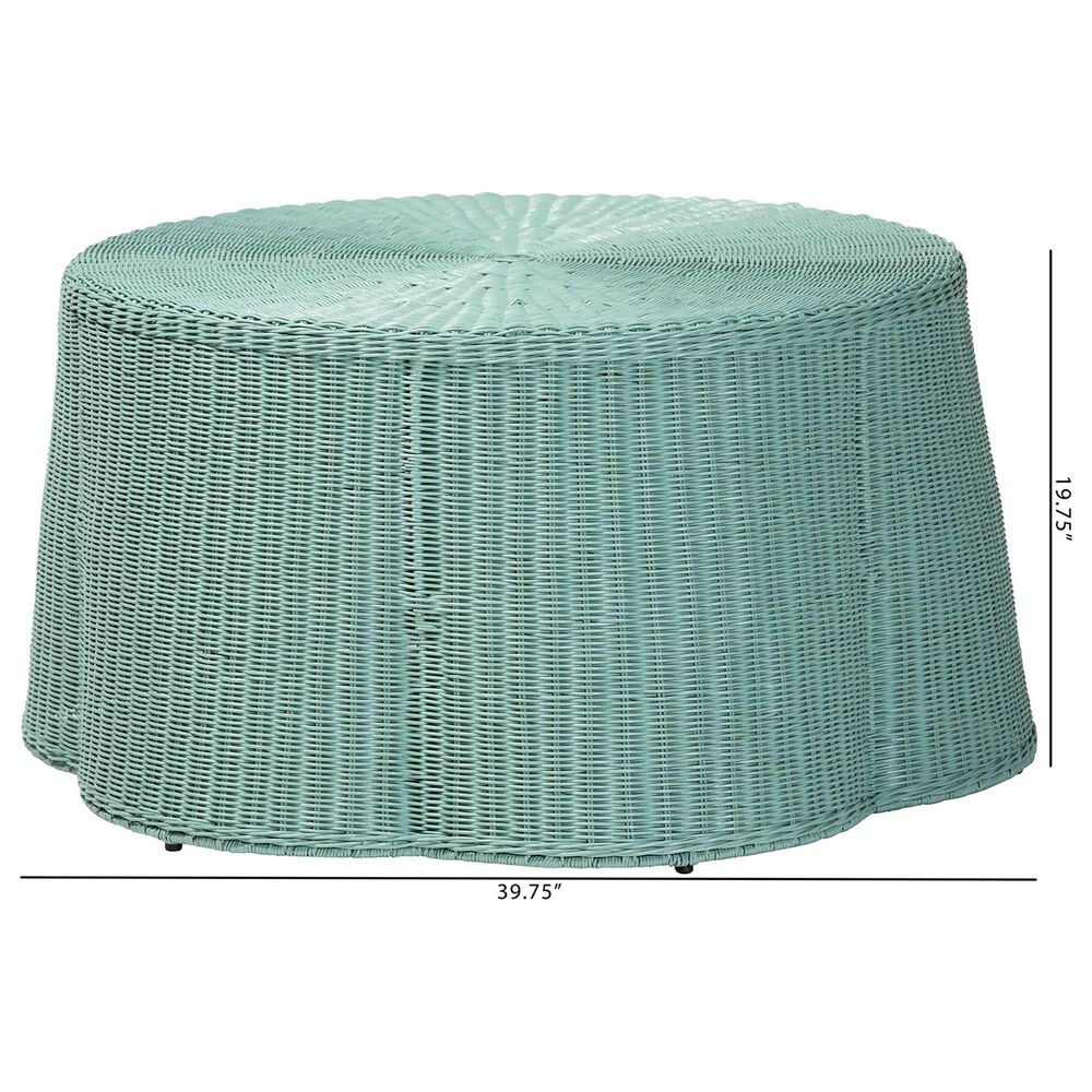 Baxton Studio Palm Coffee Table in Seafoam Green, , large