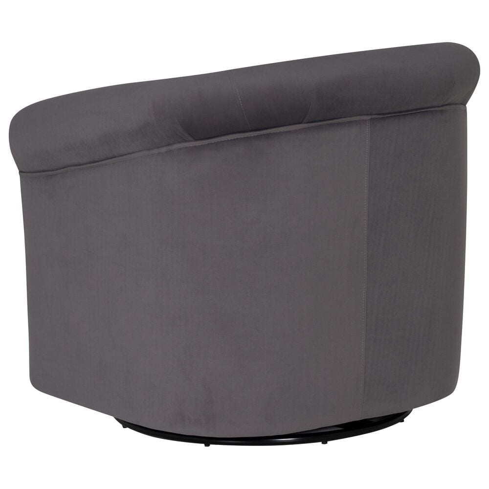 Linon Home Decor Bonnie Swivel Chair in Grey, , large