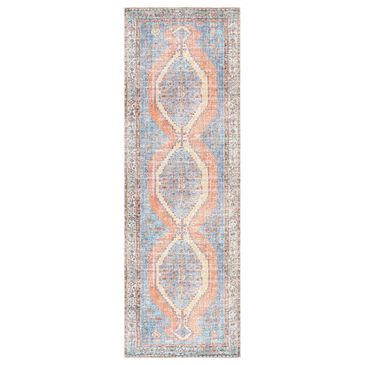 Surya Amelie 2"7" x 7"10" Gray, Denim, Peach, Camel, Wheat and Blush Runner, , large