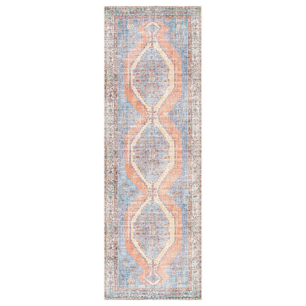 Surya Amelie 2"7" x 7"10" Gray, Denim, Peach, Camel, Wheat and Blush Runner, , large