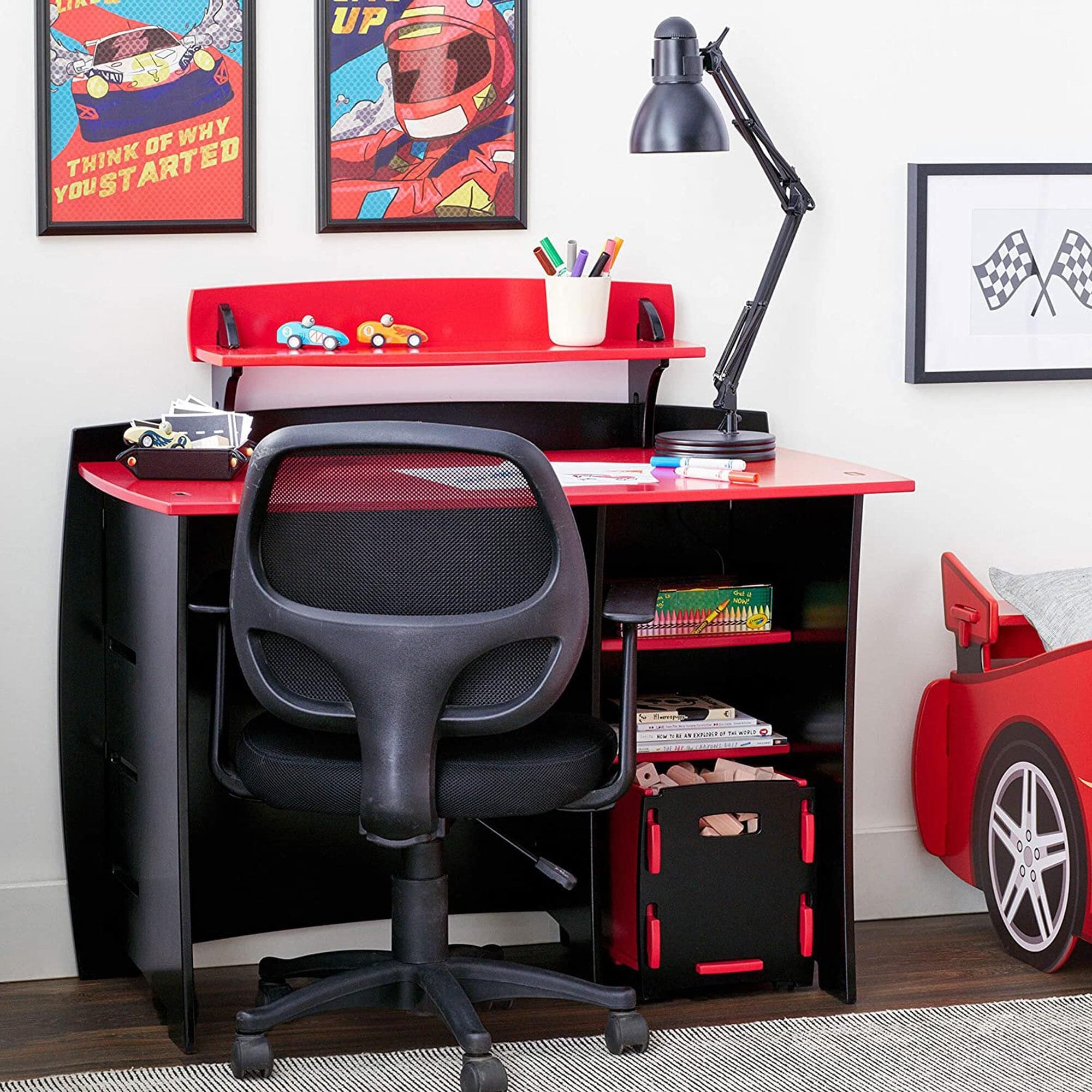 Legare Legare 4 Piece Kids Desk Set in Red and Black NFM