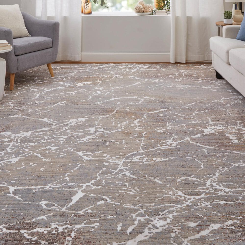 Feizy Pryor 7&#39;10&quot; x 10&#39; Ivory and Multicolor Area Rug, , large