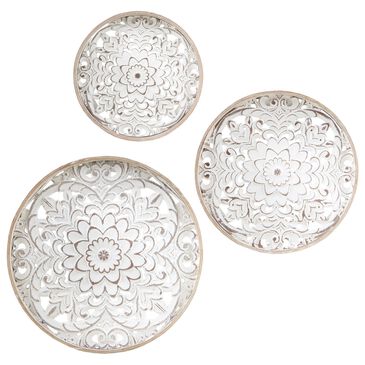 Hampton Park 3-Piece Wood Wall Decor in Natural and White, , large