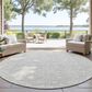 Dalyn Rug Company Soft Essentials Floral Silver 8" Round Indoor/Outdoor Area Rug, , large