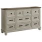 Mayberry Hill Farmington 3-Piece King Panel Bedroom Set in Medium Brown and Washed Stone, , large