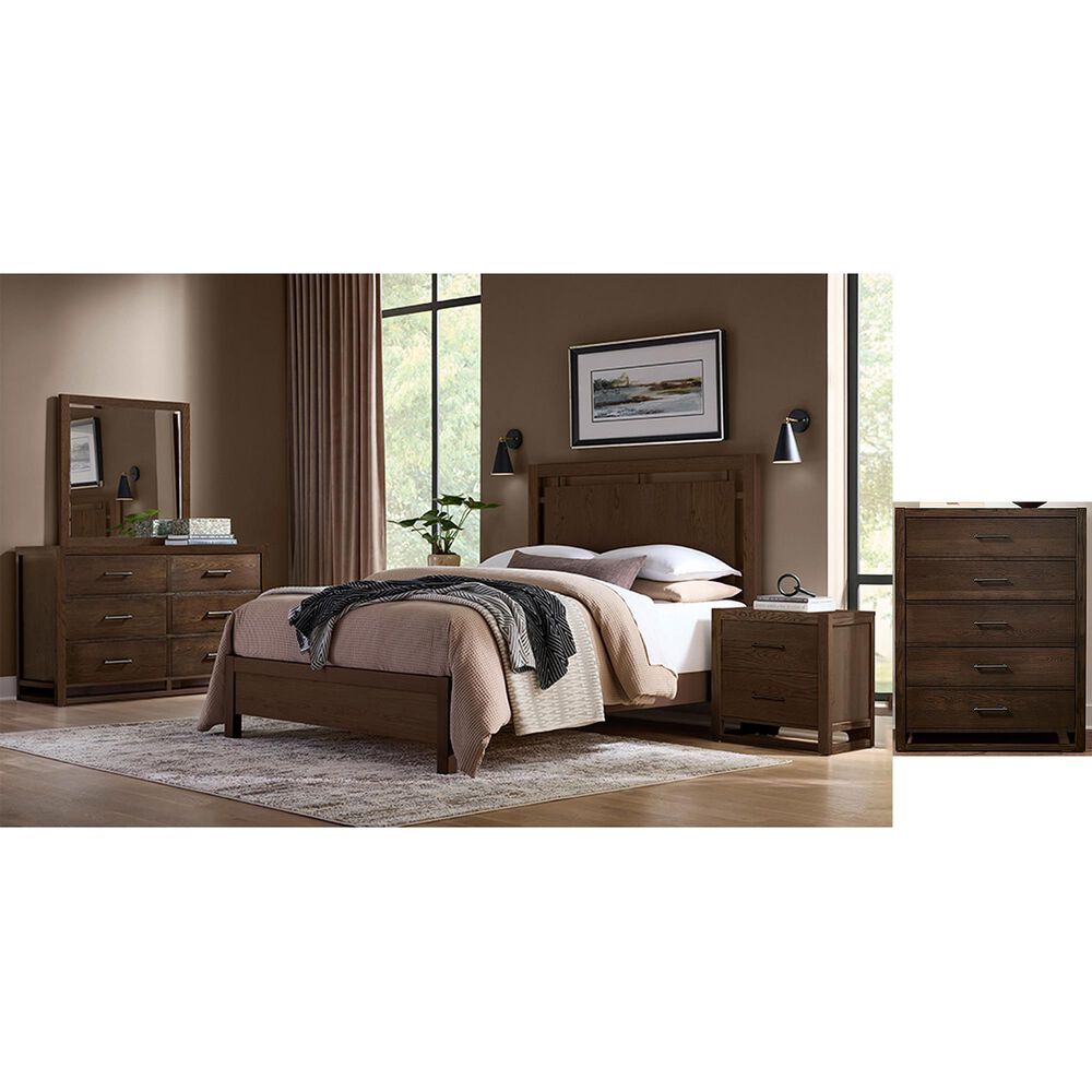 Viceray Collections Lodge and Loft 5-Piece Queen Bedroom Set in Dark Oak, , large