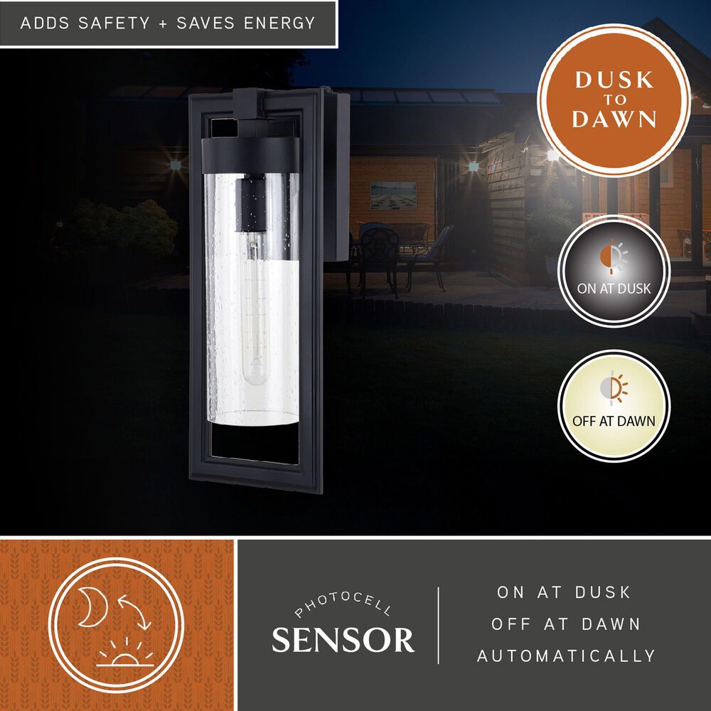 Vaxcel Malmo 15.75" 1-Light Outdoor Wall Sconce in Matte Black, , large