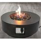 Living Source International Santiago Patio Round Fire Pit Table in Black, , large