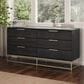 37B Artezia Rebel 6-Drawer Dresser in Brushed Gold and Charcoal Grey, , large