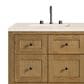 James Martin Vanities Breckenridge 60" Double Bathroom Vanity in Light Natural Oak with 3 cm Eternal Marfil Quartz Top and Rectangular Sinks, , large