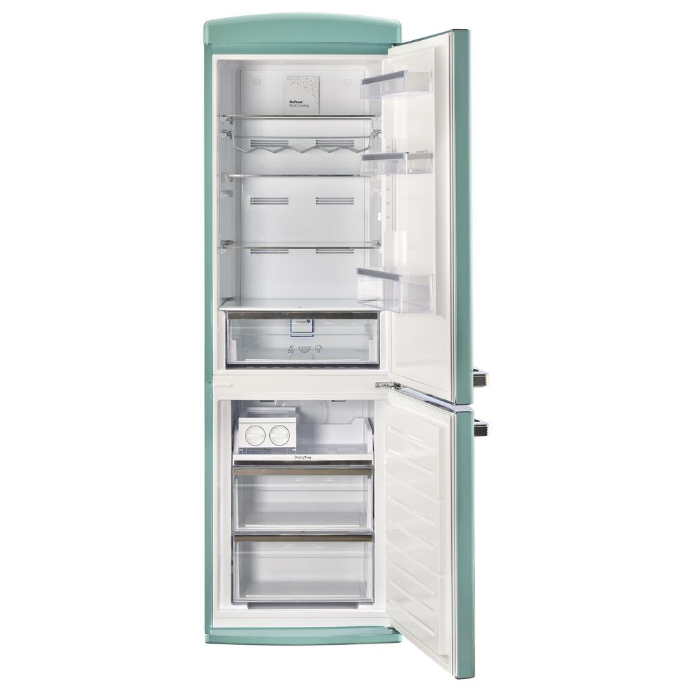Unique Appliances Classic Retro 12 Cu. Ft. Bottom Freezer Regfrigerator In Ocean Mist Turquoise, , large