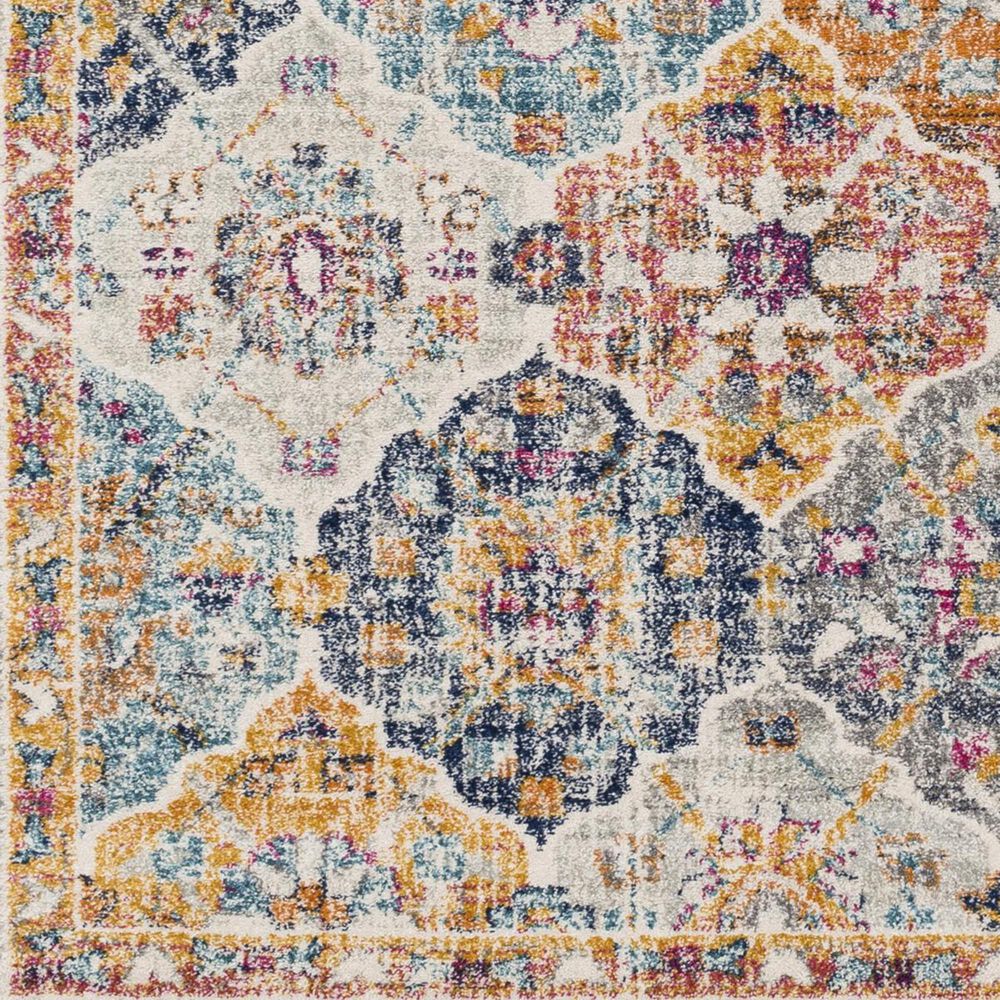 Surya Harput HAP-1018 5&#39;3&quot; Round Saffron, Orange and Blue Area Rug, , large