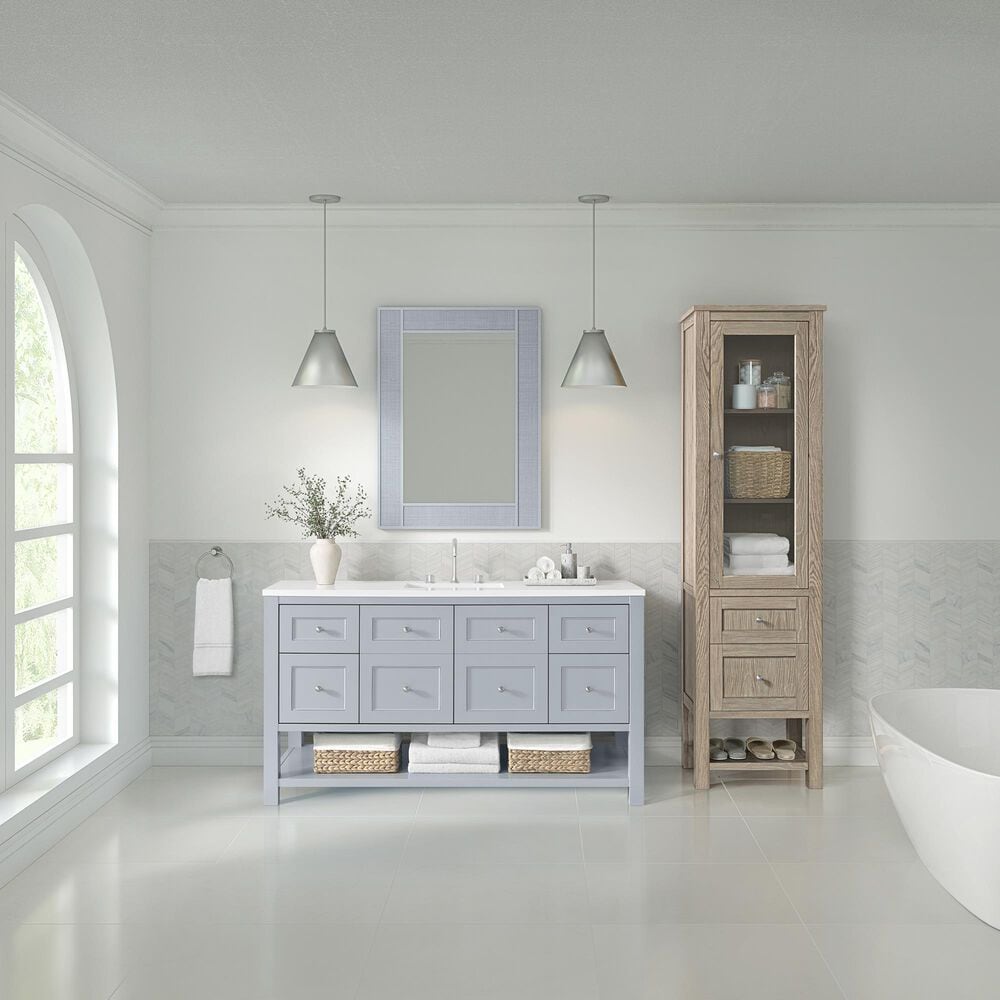 James Martin Vanities Breckenridge 22&quot; Linen Cabinet in Whitewashed Oak, , large