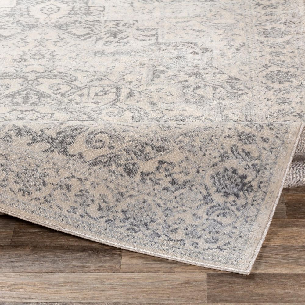 Surya Monaco MOC-2315 2&#39; x 3&#39; Silver Gray and Cream Scatter Rug, , large