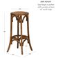 Linon Home Decor Rae Rattan Bar Stool in Rich Walnut, , large